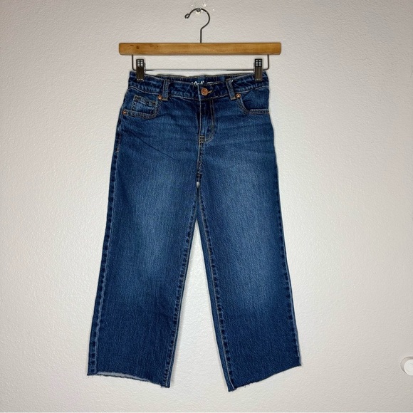 Cat & Jack Kids Blue Wide Leg Crop Stretch Jeans Size 8 - Picture 14 of 15